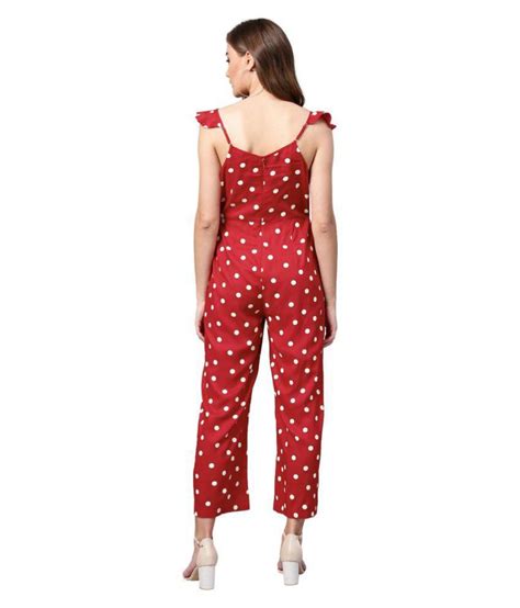 Femella Red Polyester Jumpsuit Buy Femella Red Polyester Jumpsuit
