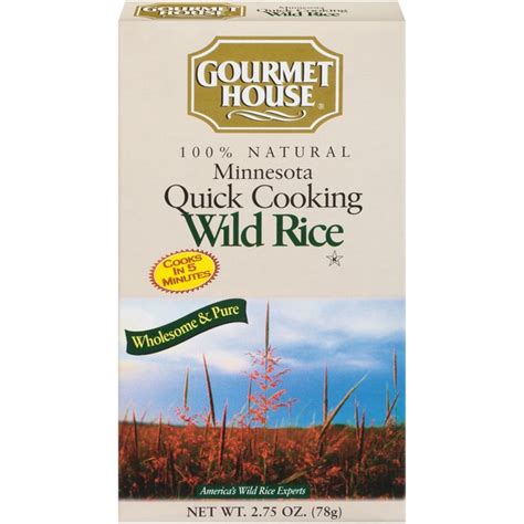 Wild rice is almost nutty and retains a slightly chewy texture once cooked. Gourmet House Minnesota Quick Cooking Wild Rice (2.75 oz) from Sunset Foods - Instacart