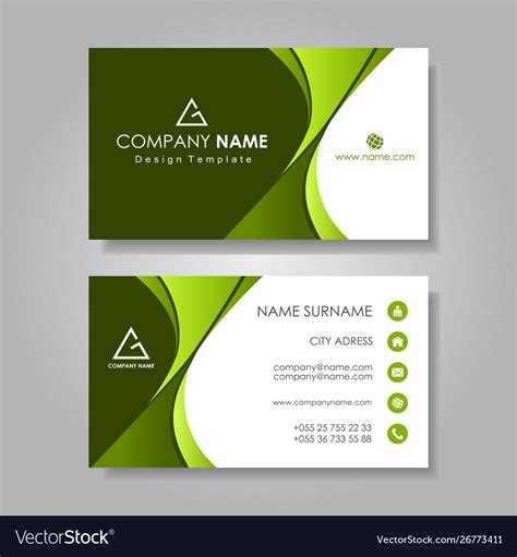Modern Business Card Template Flat Design Vector Image