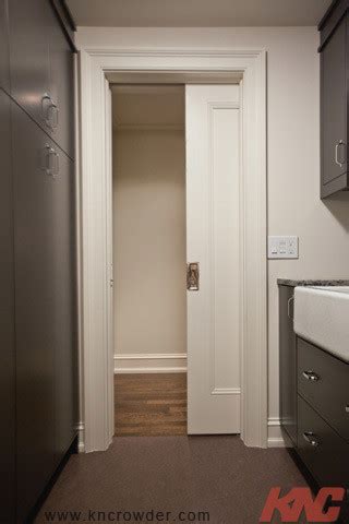 Bathroom doors aren't just for opening and closing, they can now be part if your bathroom is tight and a full swinging door can't accommodate the wall space, then pocket doors are a very good choice. Pocket Doors - Interior Doors - toronto - by K. N. Crowder
