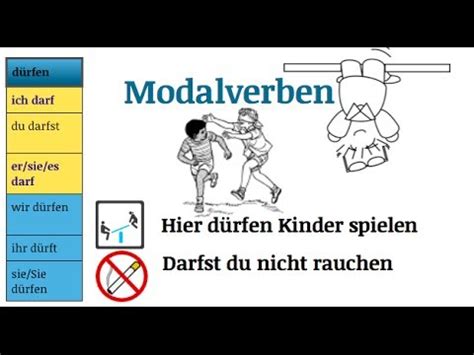 Auch mit dem modalverb möchten sagst du, dass jemand einen wunsch hat. Free German grammar: modal verbs | Modalverben - Dürfen ...