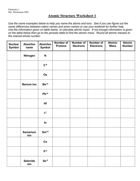 Chemistry atomic structure worksheet answer key the solution worksheet will demonstrate the progression on just how ideal to take care of the problems. Atomic Structure Worksheet