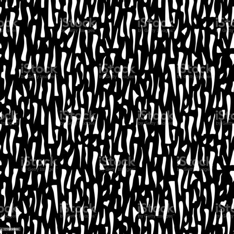 Abstract Zebra Style Black And White Vector Seamless Pattern Stock