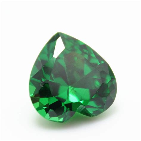 Emerald Heart Shape Faceted Gemstone Heart Shaped Cut Emerald Etsy