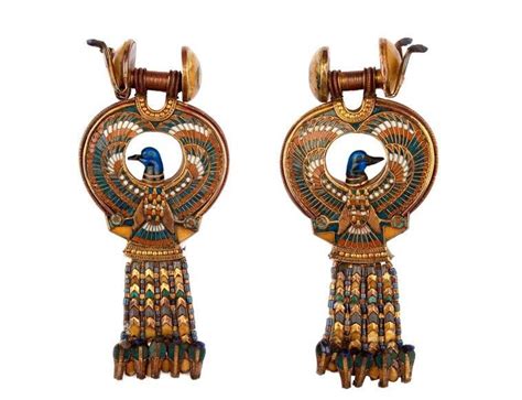 Earrings Of Tutankhamun With Duck Heads Egypt Museum