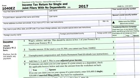 Printable 1040ez Tax Form 2021 Printable Form 2023