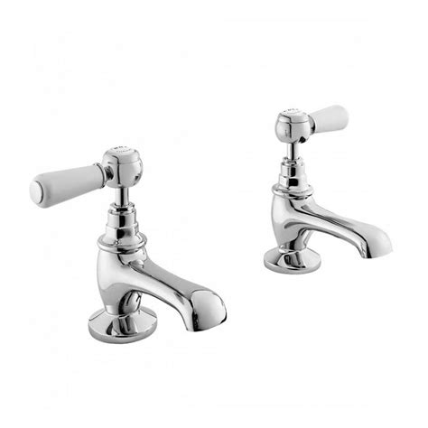 Bayswater Whitechrome Lever Traditional Basin Taps Bayt401 Plumb