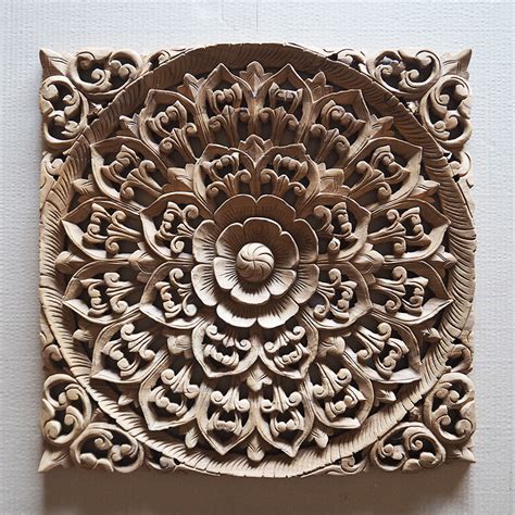 Buy Balinese Hand Carved Wood Wall Art Panel Online