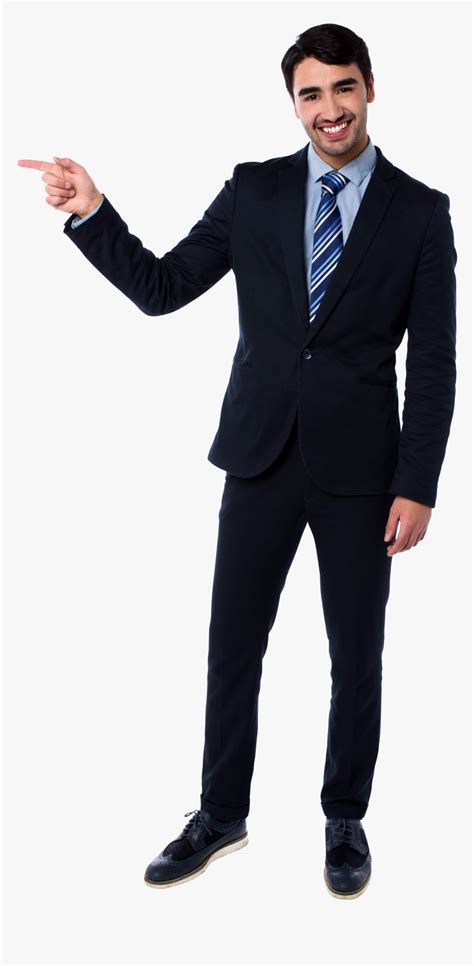 Standing Man Png Man In Suit Pointing Transparent Png Kindpng