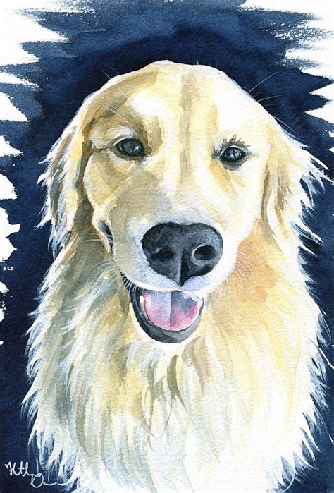 Gina Golden Retriever Painting Painting By Dora Hathazi Mendes Fine