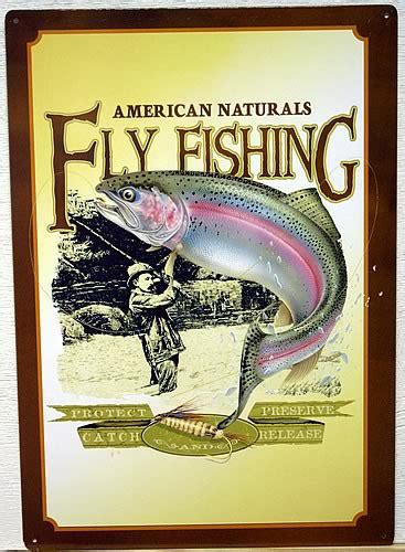 Fly Fishing Sign Old Time Signs