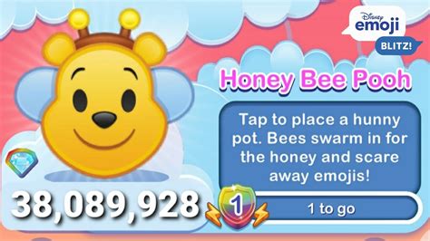 Disney Emoji Blitz Honey Bee Pooh Level 1 Winnie The Pooh