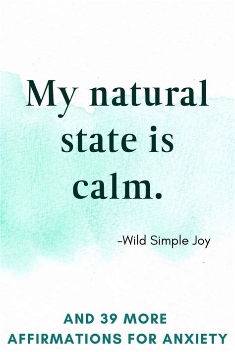 40 Powerful Affirmations For Anxiety Relief Wild Simple Joy