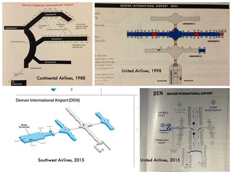 Denver Airport Terminal Maps 1988 2015 Four Airline Termi Flickr