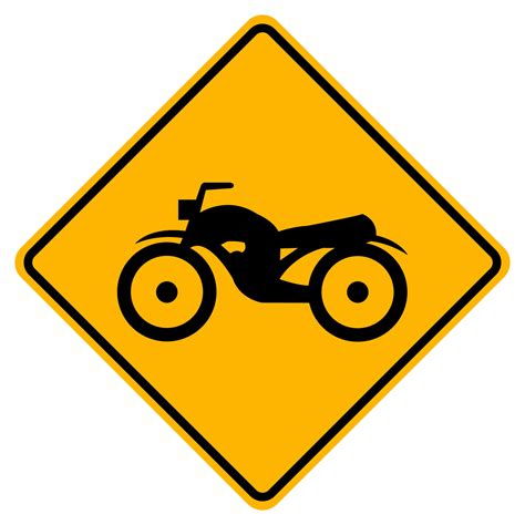 Warning Traffic Road Sign Keep The Motorcycle Ride 2227112 Vector Art