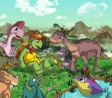 Commission Franklin And Prehistoric Pals By Queensolaris On Deviantart