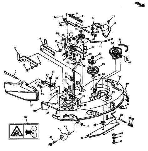 Mower Deck 38 97cm Diagram And Parts List For Model 15538h Sabre John