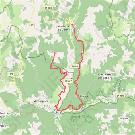 Trace Gps Gorges Du Tarn Itinéraire Parcours