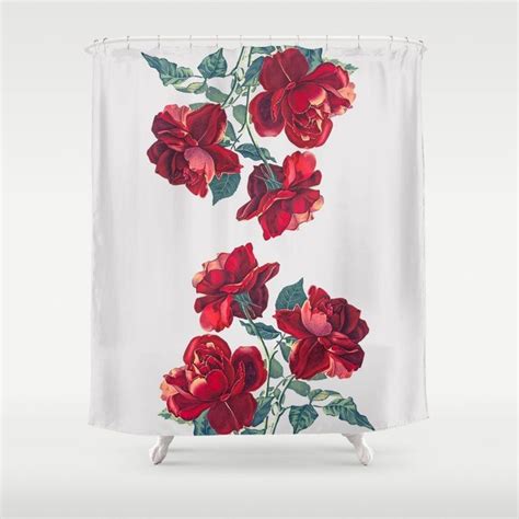 Buy Red Roses Shower Curtain By Heartofhearts Worldwide Shipping Available At J