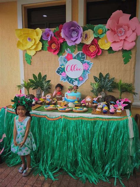 Chloe S Tropical Moana Party CatchMyParty Com Moana Birthday Party