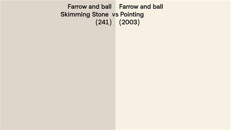 Farrow And Ball Skimming Stone Vs Pointing Side By Side Comparison