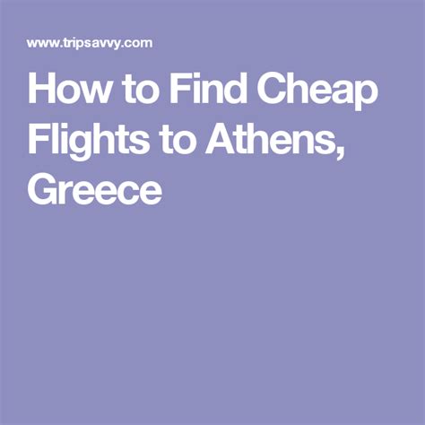 Where Can One Find Cheap Flights To Athens Greece Cheap Flights To