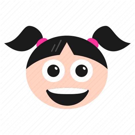 Emoji Emoticon Excited Face Girl Happy Joyful Icon Download On