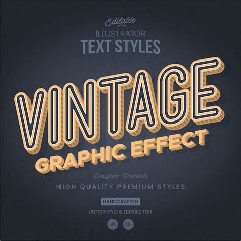 Premium Vector Retro And Vintage Text Style