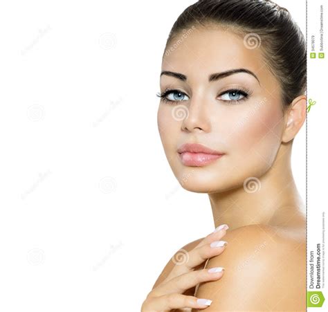 Beauty Woman Portrait Stock Image Image Of Blue Eyebrows