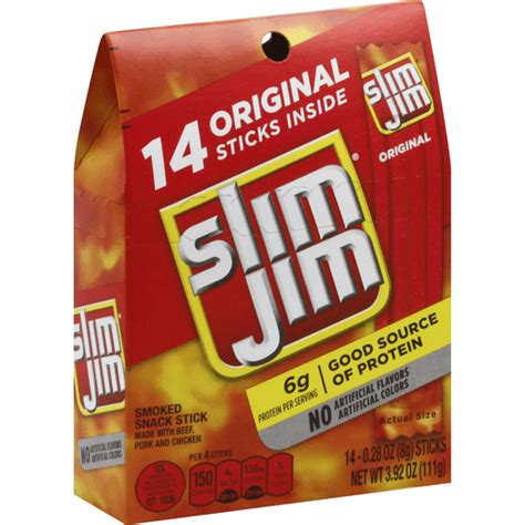 Slim Jim Original Jerky And Dried Meats Cannatas