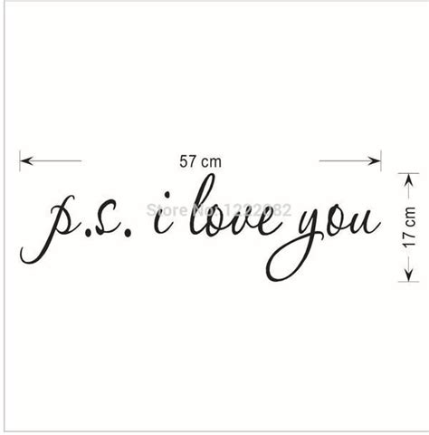 Ps I Love You Wall Art Decal Home Decor Small Inspirational Tattoos