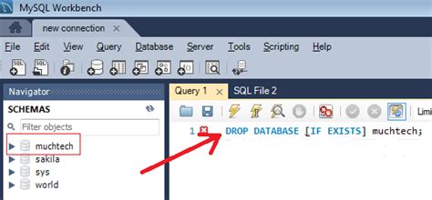 How To Delete Database In Mysql Workbench And Linux