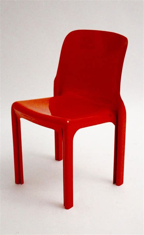 Red Plastic Chair Astro Modern Contoured Plastic Dining Side Chair
