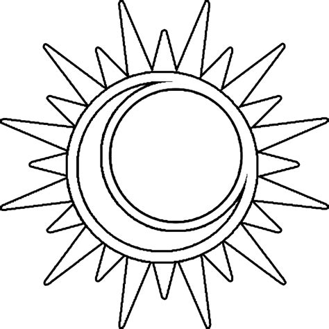 7 Best Images Of Sun Outline Printable Tangled Sun Outline Sun