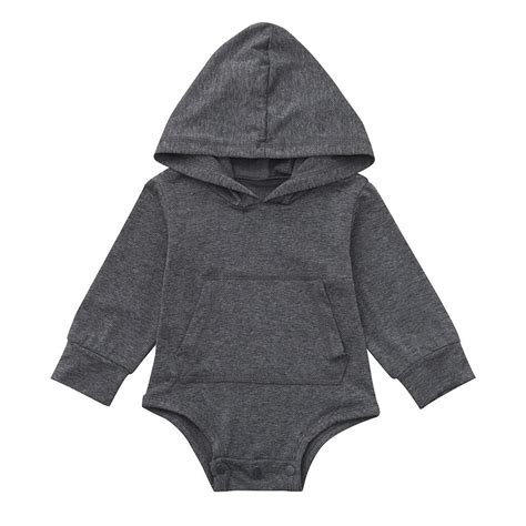 Baby Clothing Infant Baby Boys Girls Long Sleeve Solid Hoodie