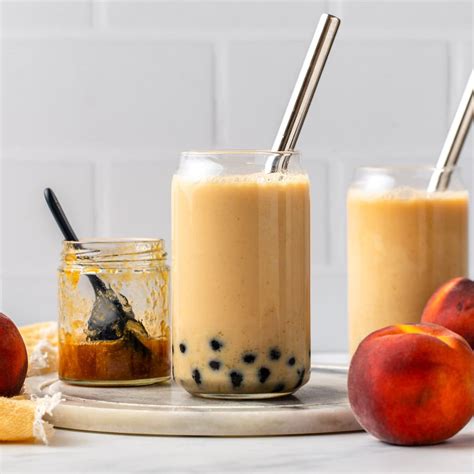 Peach Bubble Tea Milk Tea Recipe Boba Tea From My Bowl