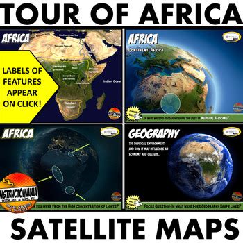 Tour Of Africa Satellite Map Physical Geography Instructional Activity