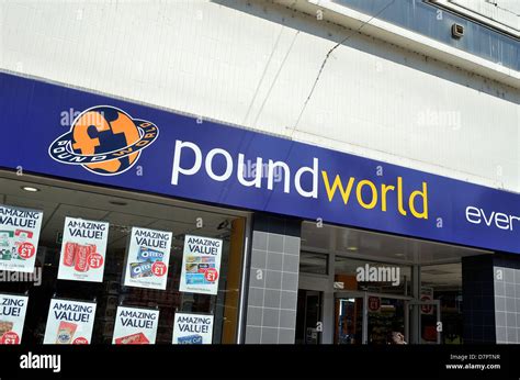 Entrance To A Poundworld Shop In Staines High Street Stock Photo Alamy