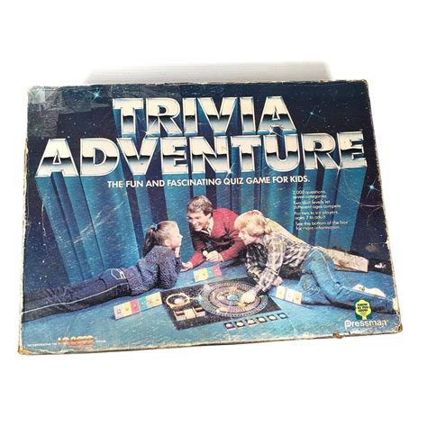 1983 Vintage Trivia Adventure Board Game Pressman Retro Outer Etsy