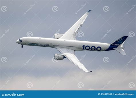 Airbus A350 1000 Xwb Airliner Plane Performing At The Paris Air Show