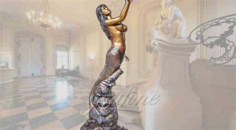 Bronze Mermaid Statue With Seashell Youfine Sculpture