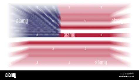 Usa Flag With 3d Blur Effect Isolated On White Background Stock Photo