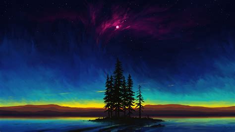 Download Nature Landscape Sky Artistic Night Hd Wallpaper By Bisbiswas