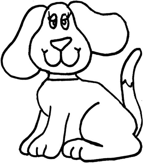 Dog Coloring Page Easy Coloring Pages Puppy