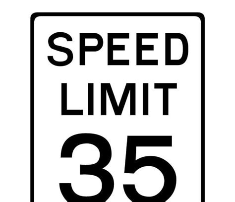 Speed Limit 35 Miles Vector Ai Uidownload
