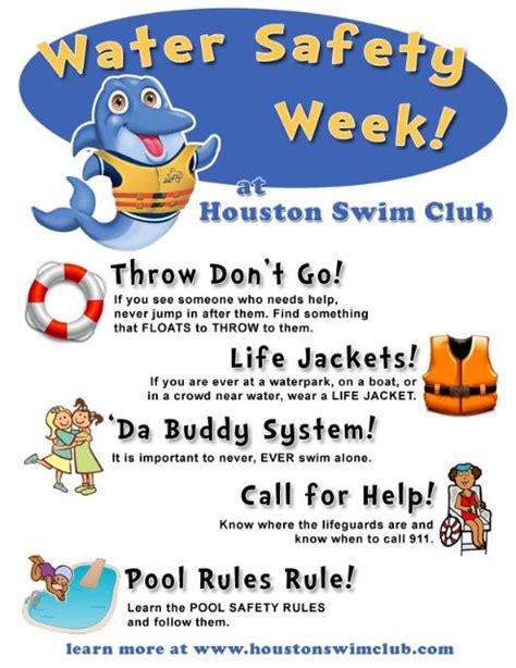 Water Safety Week At Hsc Houston Swim Club Swim School