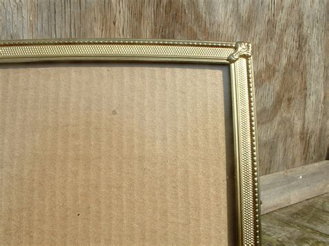 Vintage 8x10 Art Deco Picture Frame Gold Tone Metal Or Brass Etsy