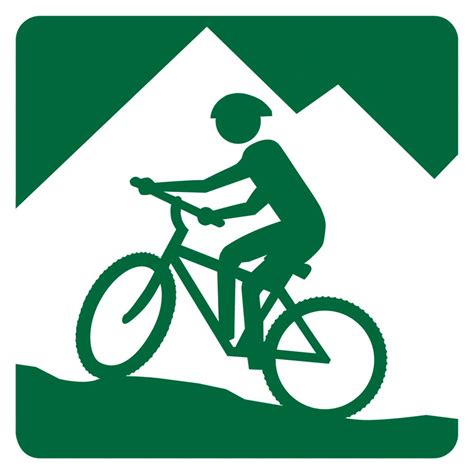 Mountain Bike Sign Icon Forests Podere Col Di Leccio