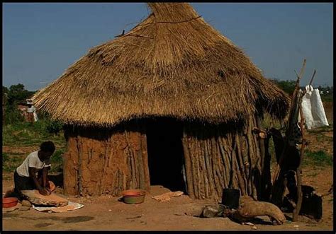 Africa An African House In A Village In The Midlands Zimbabwe