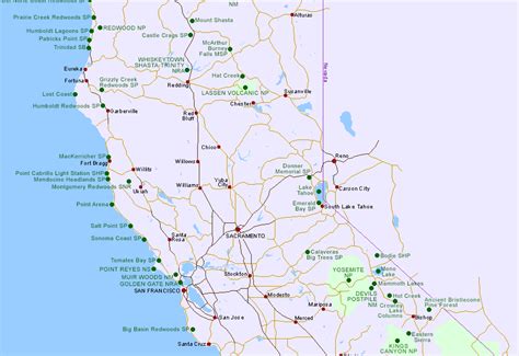 Northern California Coast Map
